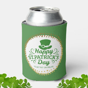 Happy St Patricks Day Leprechaun Hat Custom Text Dosenkühler