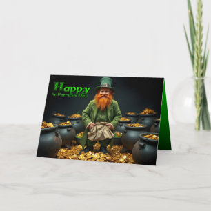 Happy St Patrick's Day Leprechaun HGC02 Karte
