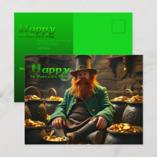 Happy St Patrick's Day Leprechaun HPostC03 Feiertagspostkarte