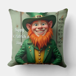 Happy St. Patrick's Day Leprechaun Kissen