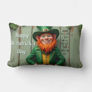 Happy St. Patrick's Day Leprechaun Lendenkissen