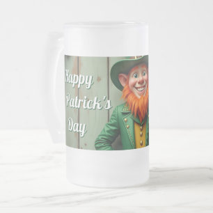 Happy St. Patrick's Day Leprechaun Mattglas Bierglas