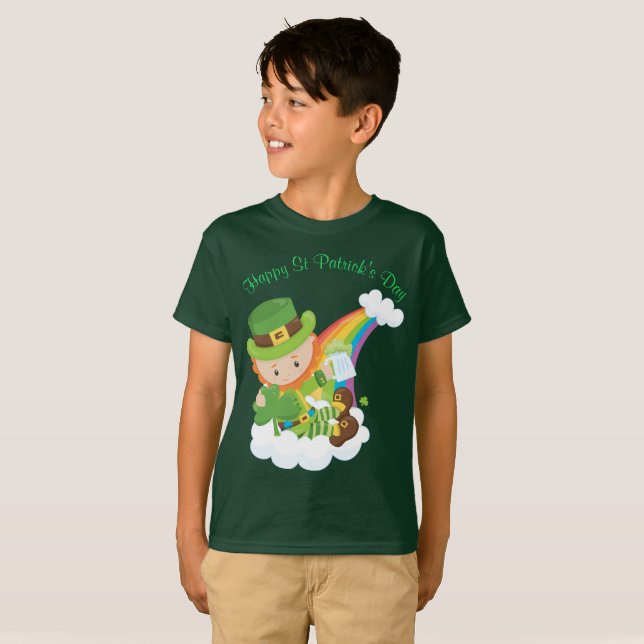 Happy St Patrick's Day Leprechaun T-Shirt (Vorne ganz)