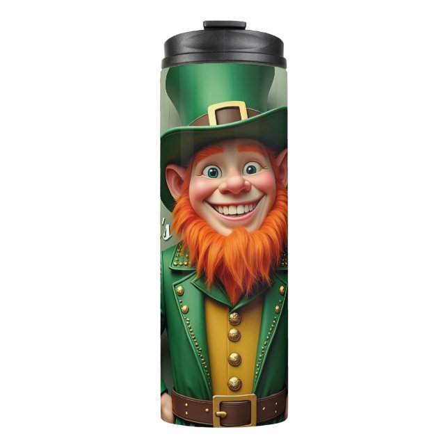 Happy St. Patrick's Day Leprechaun Thermosbecher (Vorderseite)