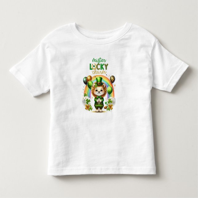 Happy St. Patrick's Day Lion Kleinkind T-shirt (Vorderseite)