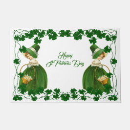 Happy St Patrick's Day Little Girl Lucky Kleeblatt Fußmatte