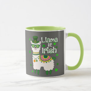 Happy St. Patrick's Day Llama Tasse