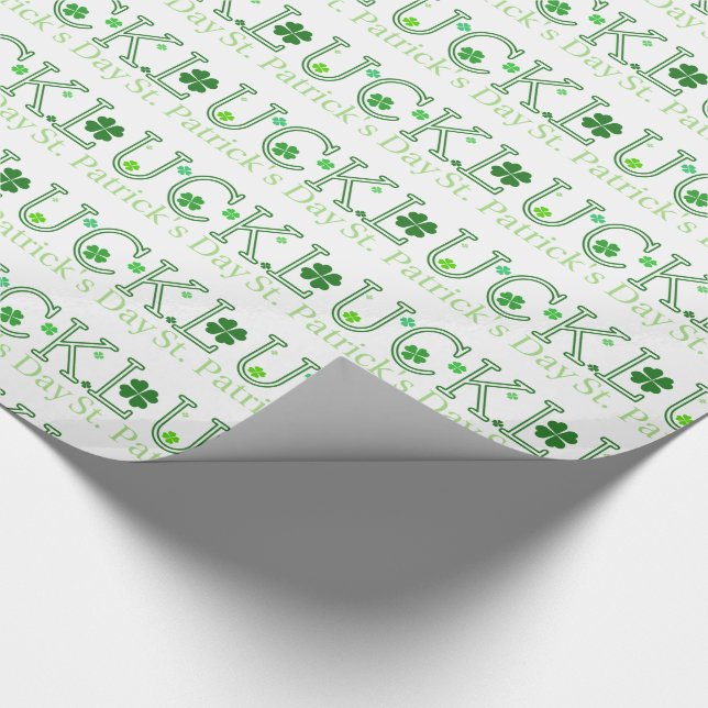 Happy St. Patrick's Day Luck Geschenkpapier (Ecke)