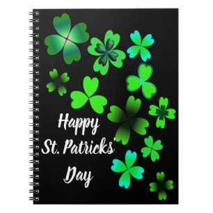 Happy St. Patrick's Day, Lucky Clovers Notizblock