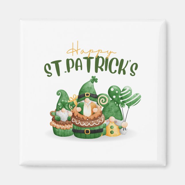 Happy St. Patricks Day - Lucky Irish Clover Party Magnet (Vorne)