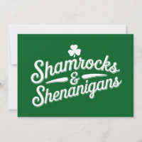 Happy St Patricks Day Lucky Kleeblatt & Shenanigan