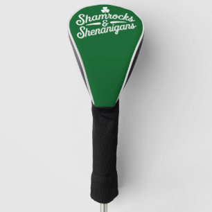 Happy St Patricks Day Lucky Kleeblatt & Shenanigan Golf Headcover