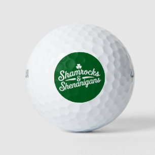 Happy St Patricks Day Lucky Kleeblatt & Shenanigan Golfball