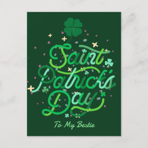 Happy St. Patrick's Day Lucky Kleeblatts Einfach Feiertagspostkarte