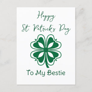 Happy St. Patrick's Day Lucky Kleeblatts Einfach Feiertagspostkarte