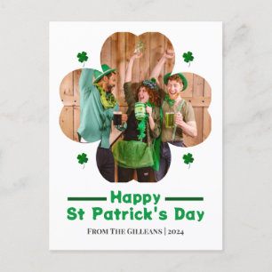 Happy St patricks day Lucky Kleeblatts Foto Feiertagspostkarte