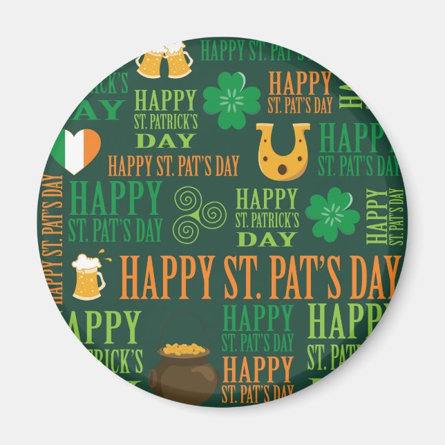 Happy St. Patrick's Day Magnet (Vorne)