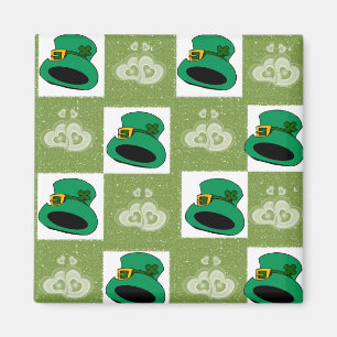 Happy St. Patrick's Day Magnete Hats Hearts