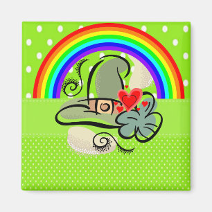 Happy St. Patrick's Day Magnete Rainbow