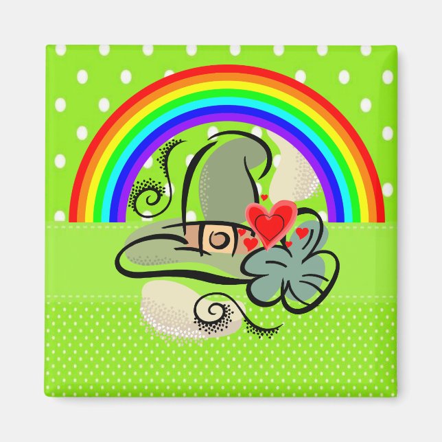 Happy St. Patrick's Day Magnete Rainbow (Vorne)