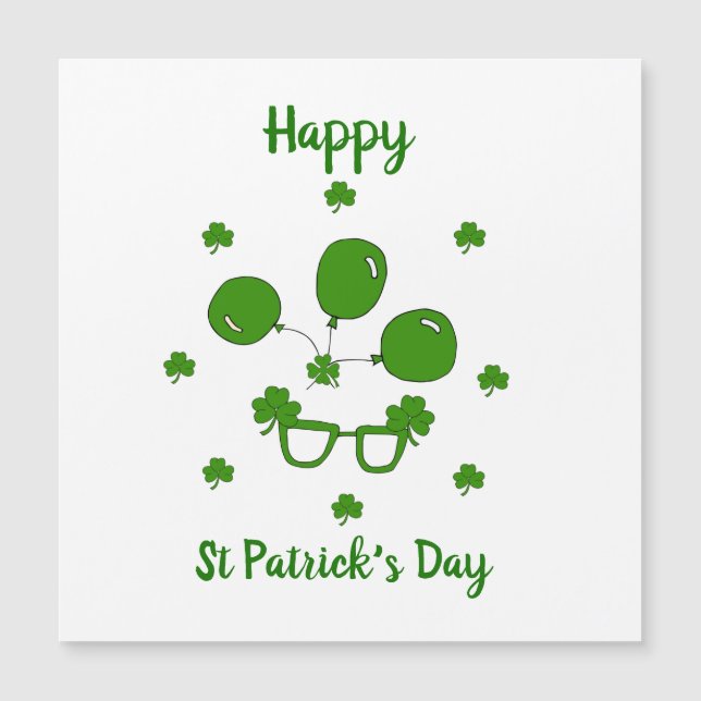 Happy St Patrick's Day Magnetkarte (Vorderseite)