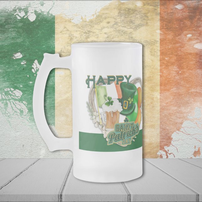 Happy St. Patrick's Day Mattglas Bierglas (Von Creator hochgeladen)