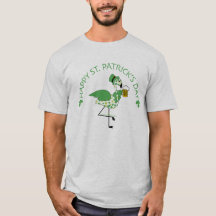 Happy St. Patrick's Day mit Flamingo