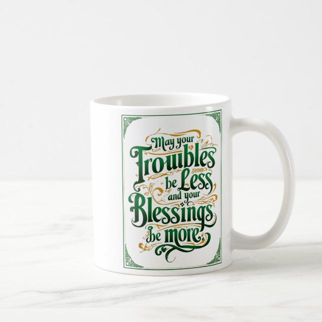 Happy St. Patrick's Day Motivational Quote Apparel Kaffeetasse (Rechts)