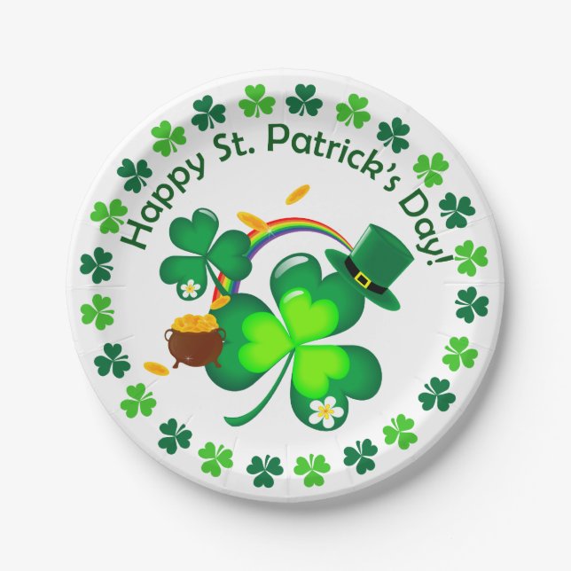Happy St. Patrick's Day Pappteller (Vorderseite)