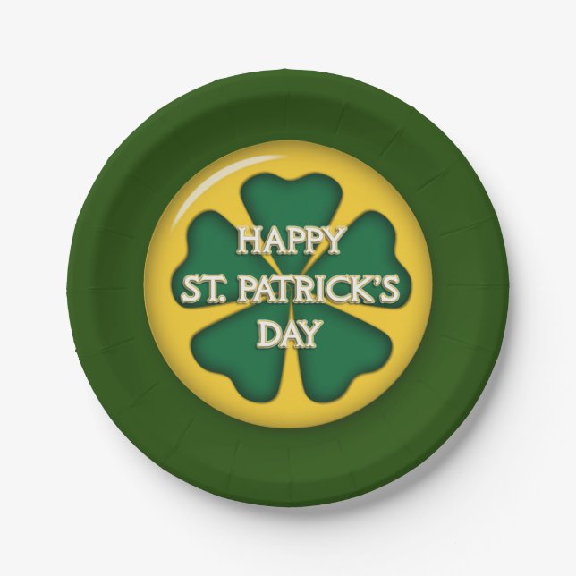 Happy St. Patrick's Day Pappteller (Vorderseite)