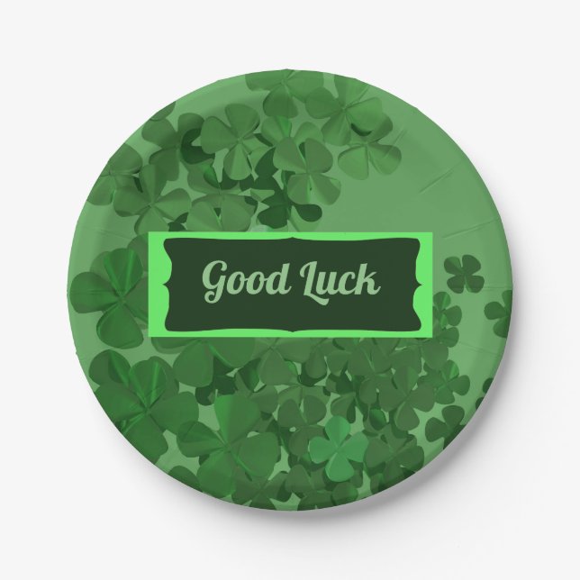 Happy St Patrick's Day Pappteller (Vorderseite)