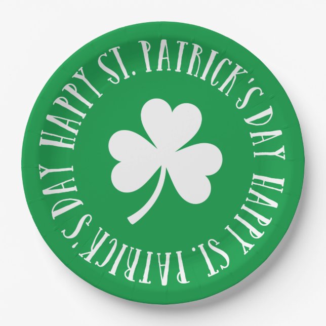 Happy St. Patrick's Day Pappteller (Vorderseite)