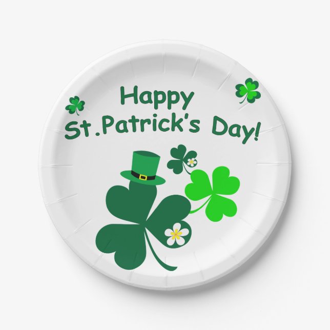 Happy St. Patrick's Day Pappteller (Vorderseite)