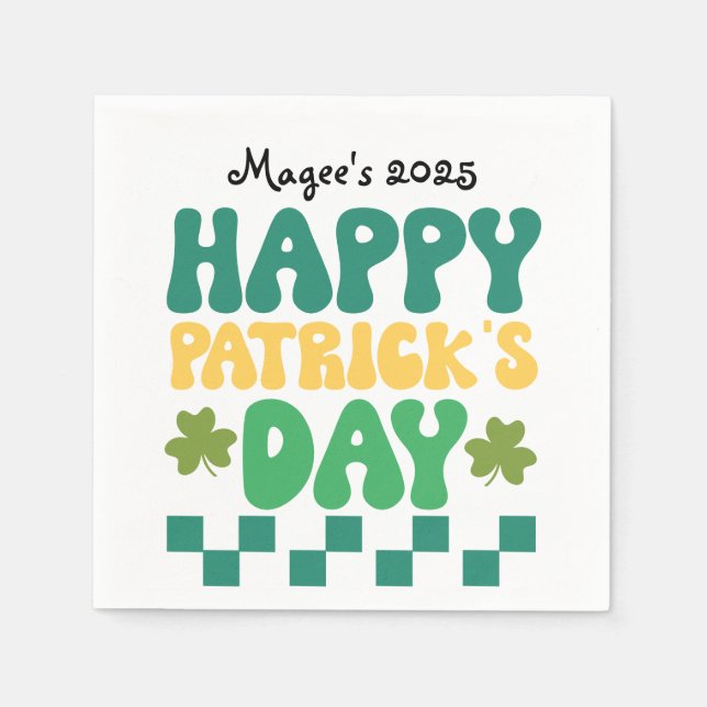 Happy St. Patrick's Day Party Serviette (Vorderseite)