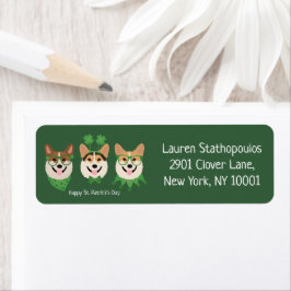 Happy St Patricks Day Pembroke Welsh Corgi Dogs