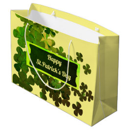 Happy St.Patrick's Day, personalisiert große Gesch Große Geschenktüte