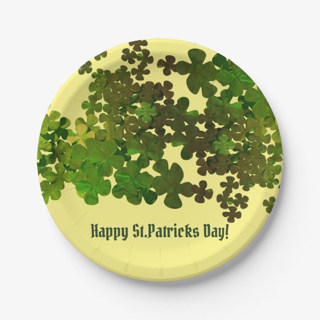 Happy St Patrick's Day, personalisiert Pappteller (Vorderseite)