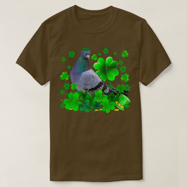 Happy St Patricks Day Pigeon Bird mit 2 T-Shirt (Design vorne)