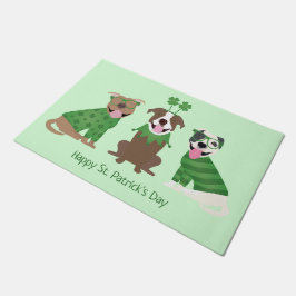 Happy St Patricks Day Pit Bull Hogs Fußmatte