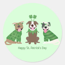 Happy St Patricks Day Pit Bull Hogs