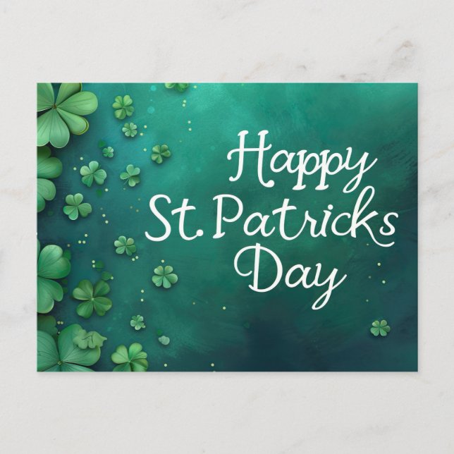 Happy St. Patrick's Day Postcard Feiertagspostkarte (Vorderseite)