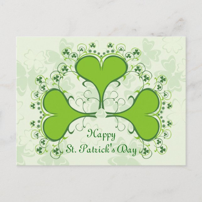 Happy St. Patrick's Day Postcard Postkarte (Vorderseite)