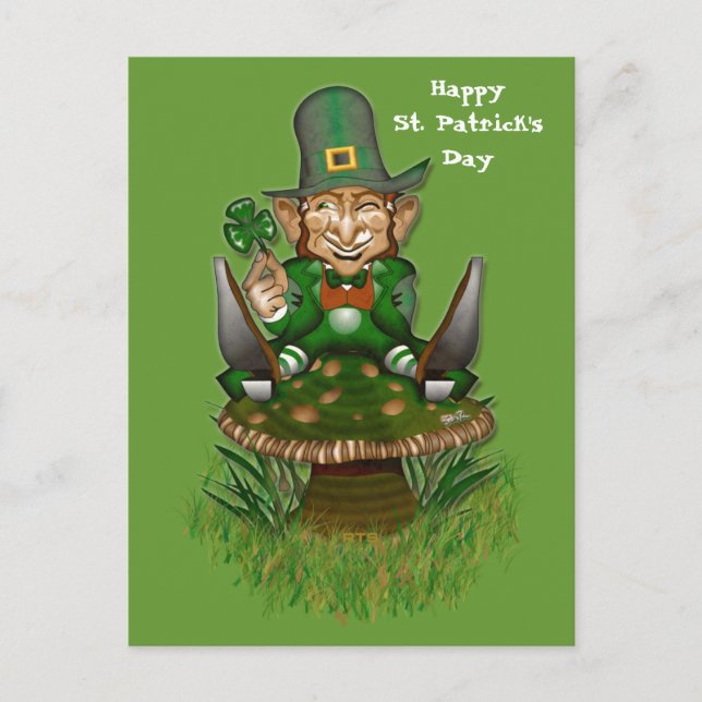 Happy St. Patrick's Day Postcard Postkarte (Vorderseite)