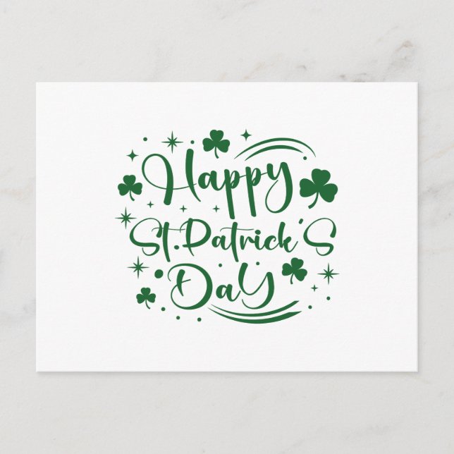 Happy St Patrick's Day Postkarte (Vorderseite)