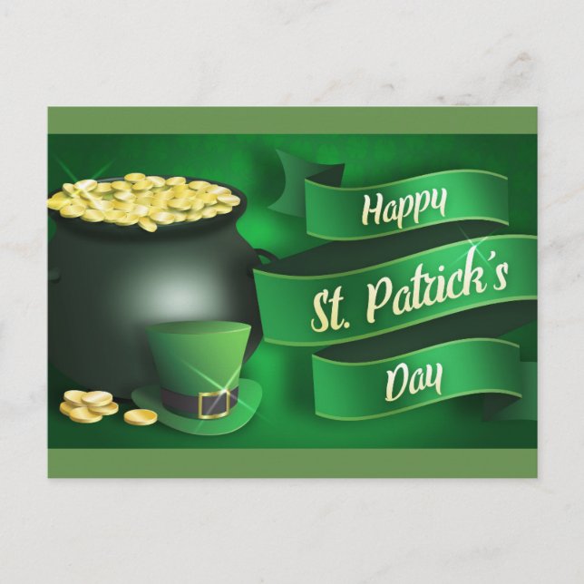 Happy St.Patrick's Day Postkarte (Vorderseite)