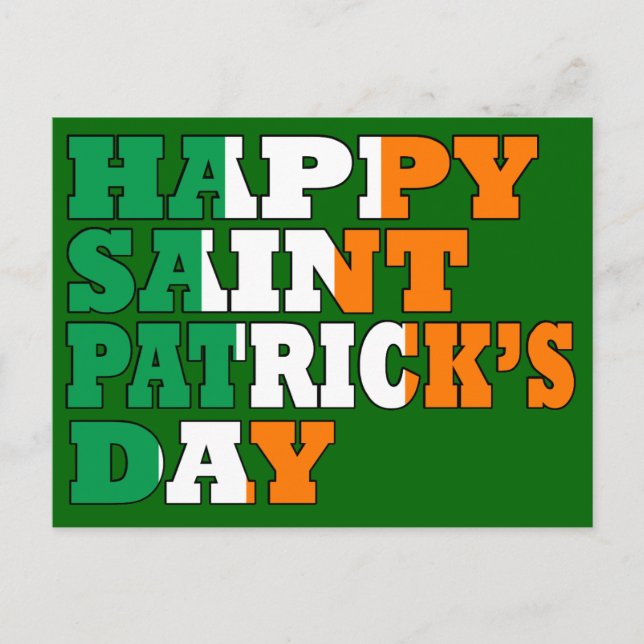Happy St Patrick's Day Postkarte (Vorderseite)