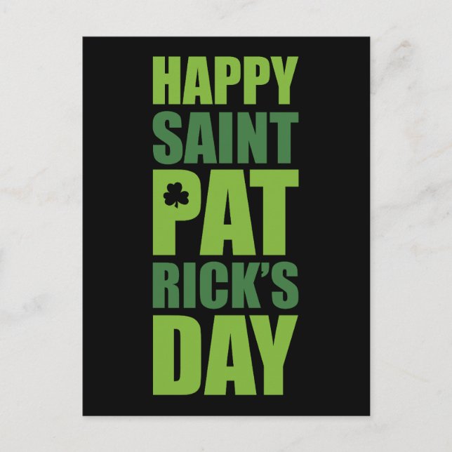 Happy St. Patrick's Day Postkarte (Vorderseite)