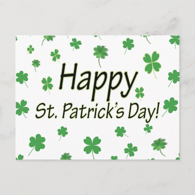 Happy St Patricks Day Postkarte (Vorderseite)