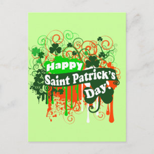 Happy St. Patricks Day Postkarte