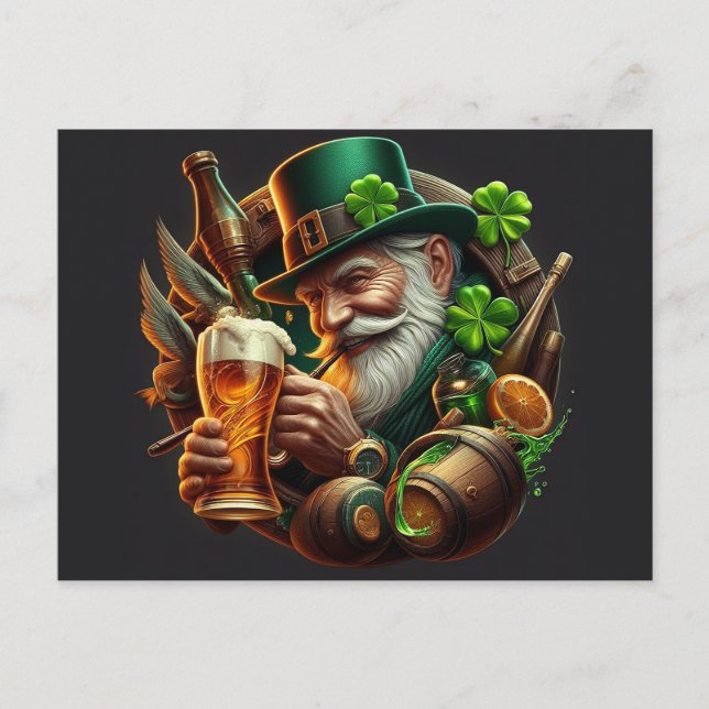 Happy St. Patricks' Day Postkarte (Vorderseite)